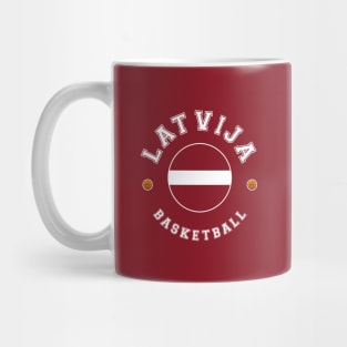 Latvija Basketball Mug